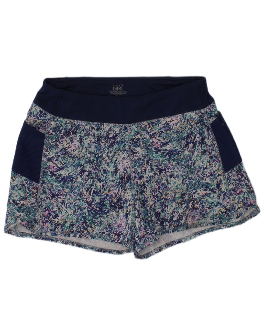 Athleta piger abstrakt mønster sportsshorts 11-12 år store marineblå