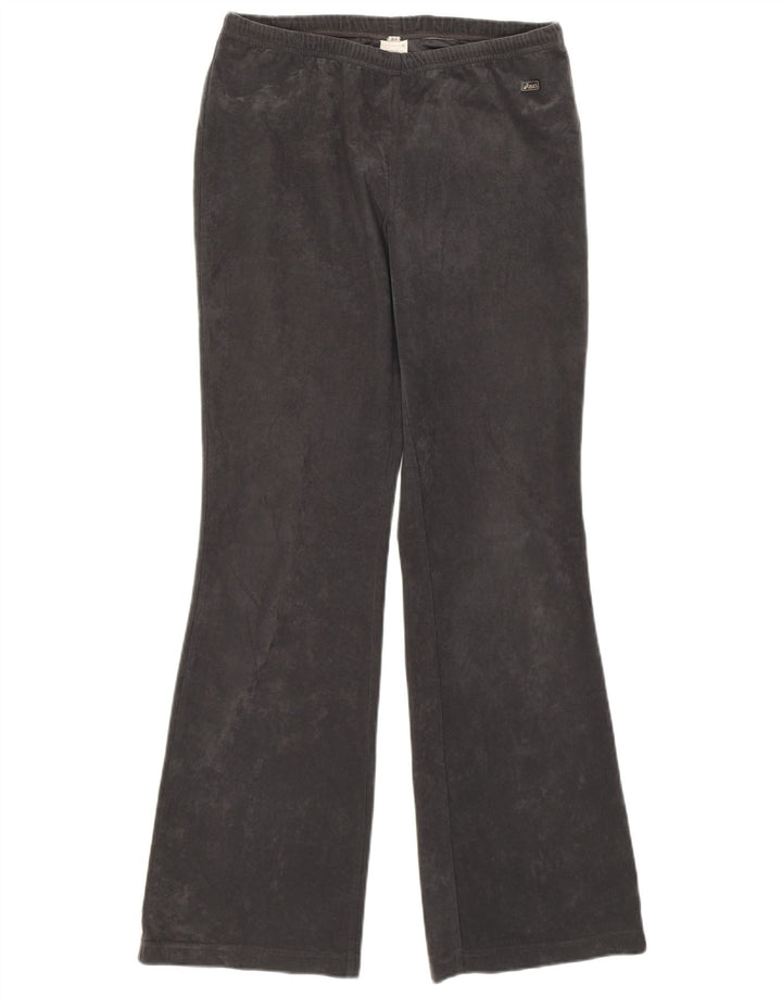 ASICS Womens Velour Tracksuit Trousers UK 14 Medium  Grey