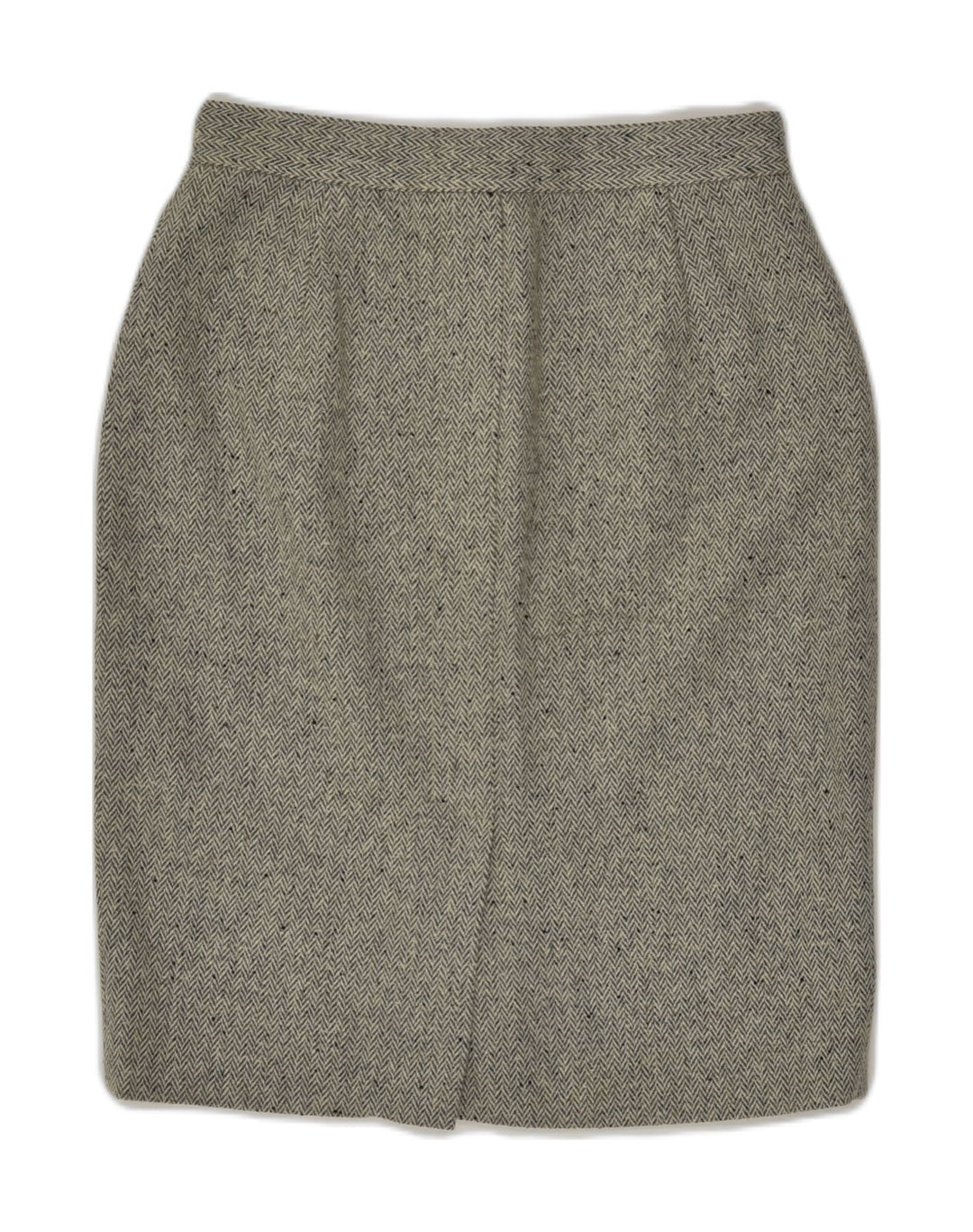VINTAGE Womens Pencil Skirt W28 Medium Grey Herringbone Wool | Vintage Vintage | Thrift | Second-Hand Vintage | Used Clothing | Messina Hembry 