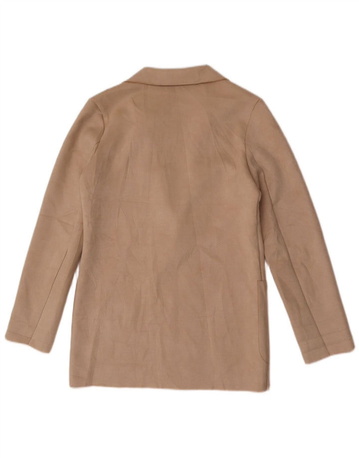 Zara Womens Open Oversized Blazer Jacket UK 6 XS Beige