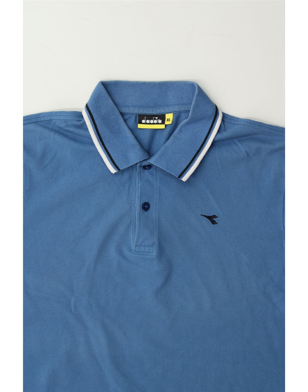 DIADORA Mens Polo Shirt XL Blue Cotton Vintage Diadora and Second-Hand Diadora from Messina Hembry 