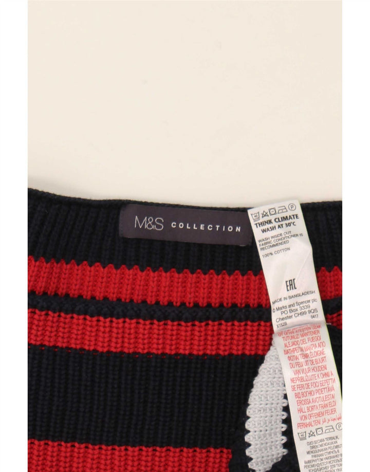 Marks & Spencer Dame Boat Neck Jumper Sweater UK 14 Medium Flerfarvet