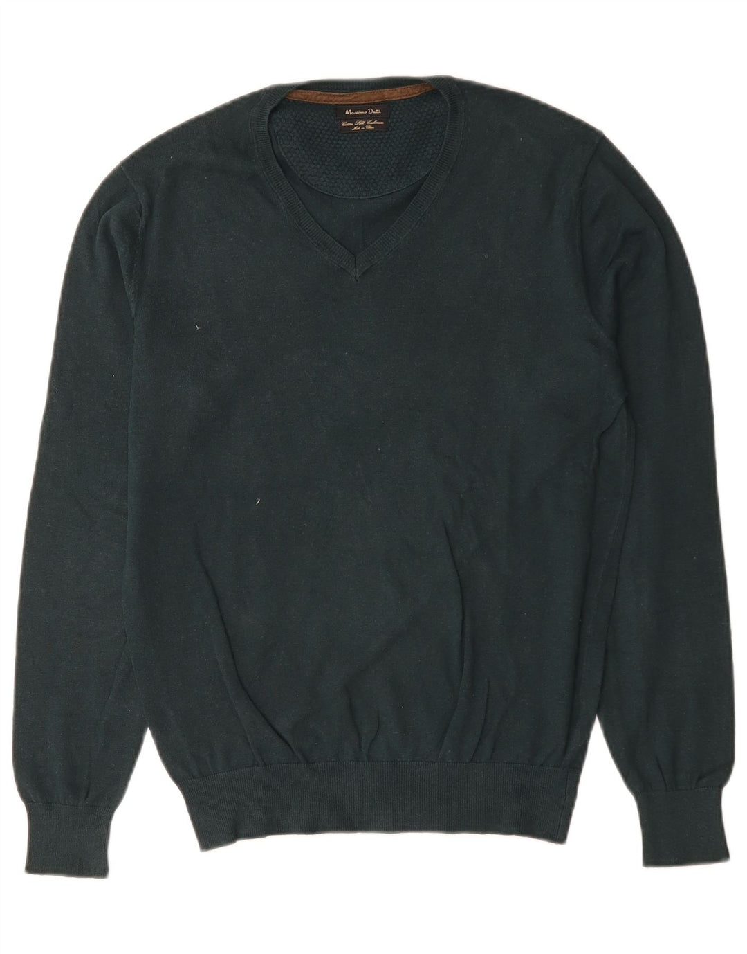 Massimo Dutti Herre V-hals sweater lille grøn bomuld