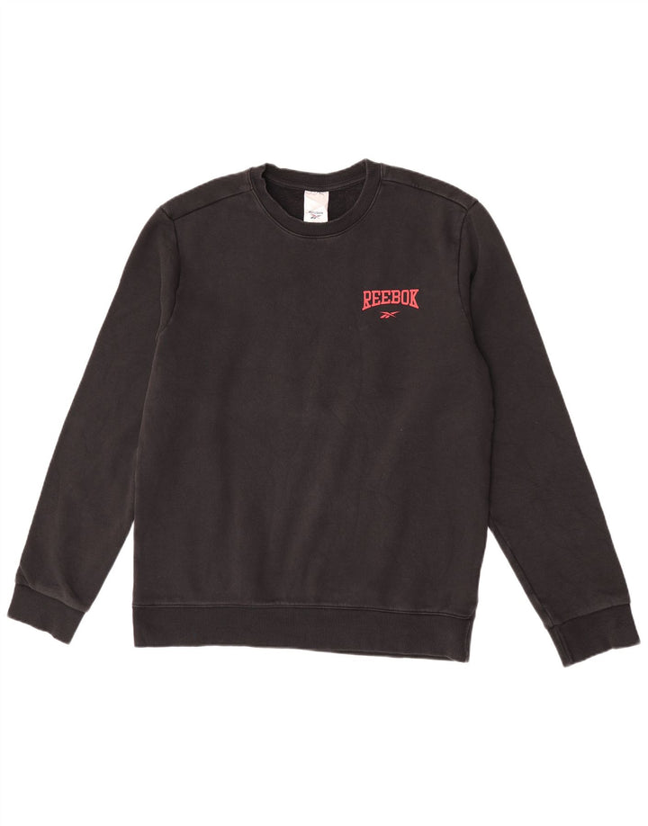 Reebok Herre sweatshirt Jumper Medium Sort Bomuld