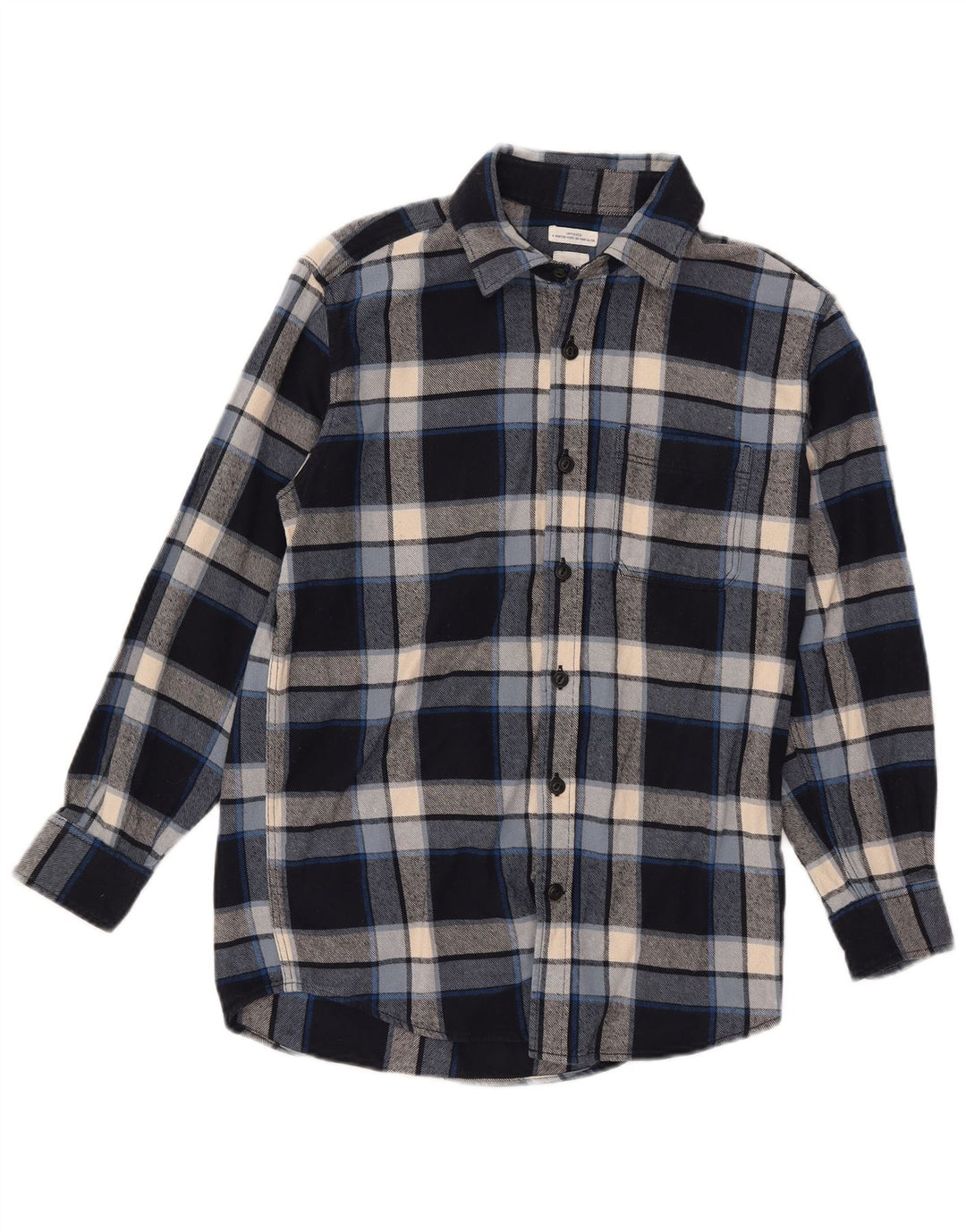Gap Herre Flanelskjorte XS Blå Plaid Bomuld