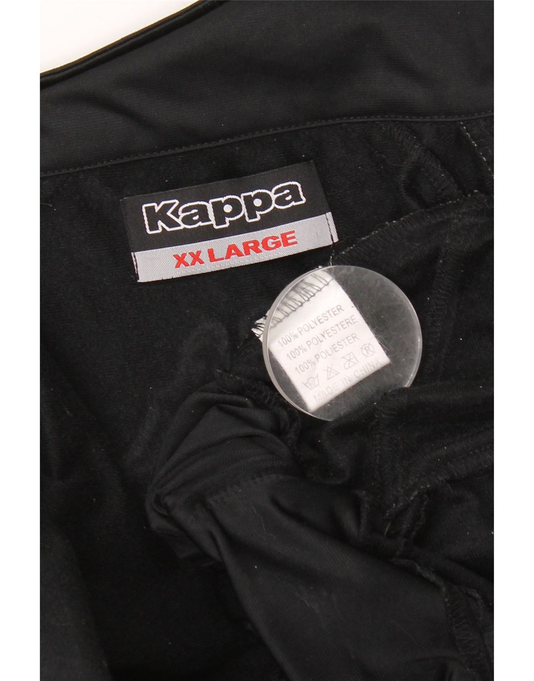 Kappa Herre grafisk træningsdragt topjakke 2XL sort polyester