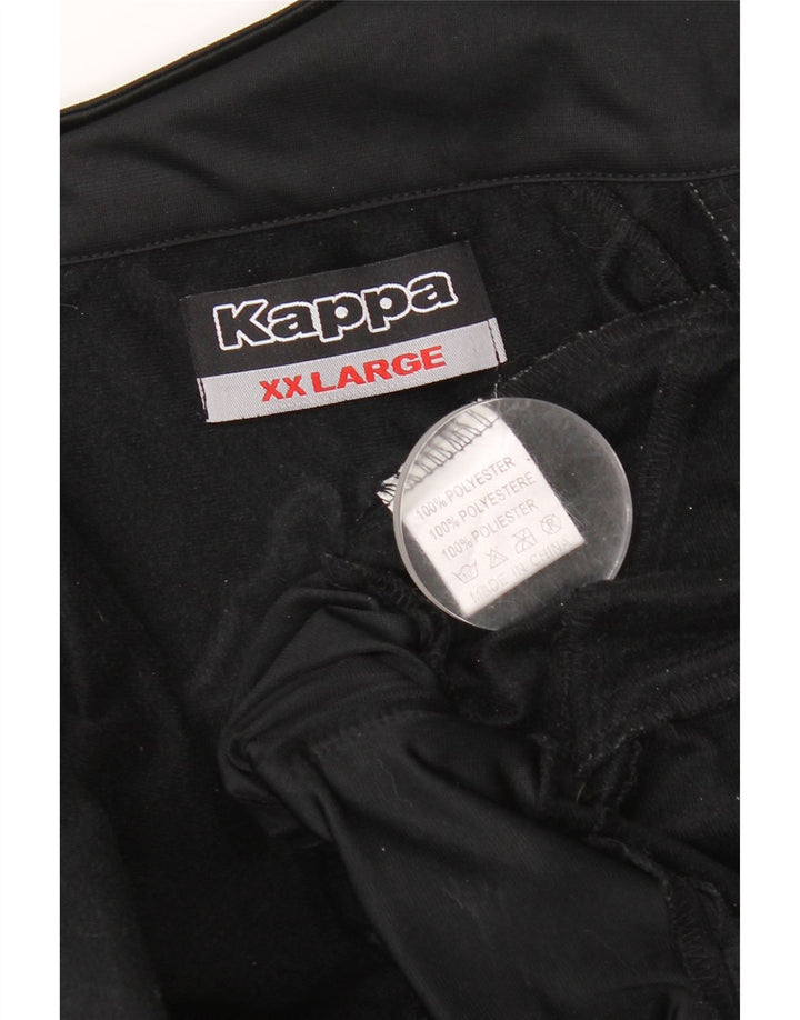 Kappa Herre grafisk træningsdragt topjakke 2XL sort polyester