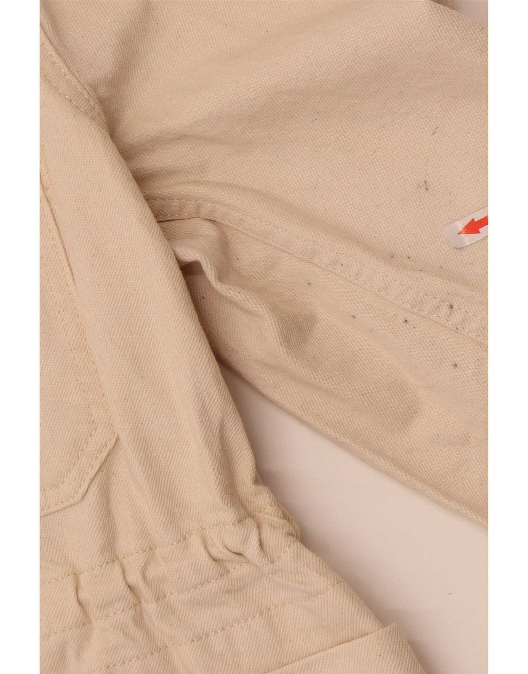 Reiss Dame Denim Utility Jacket UK 14 Medium Off White Bomuld