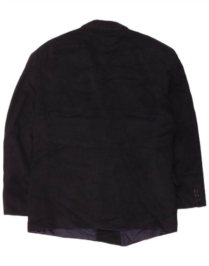 Hugo Boss Herre dobbeltradet blazerjakke EU 48 Mellem marineblå uld