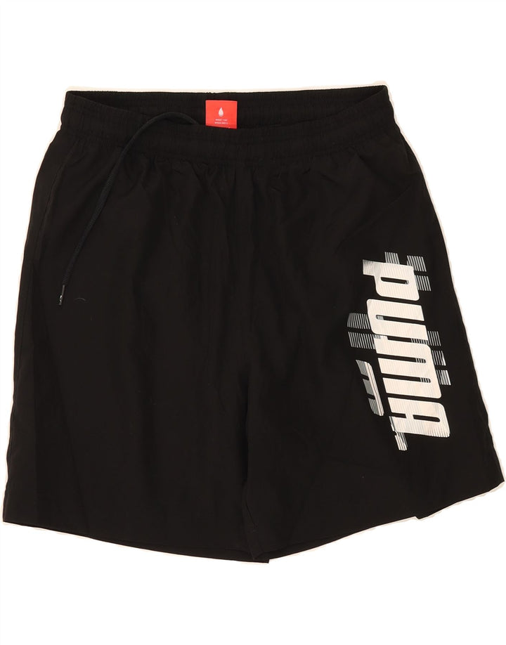 PUMA Mens Graphic Sport Shorts Medium Black Polyester Vintage Puma and Second-Hand Puma from Messina Hembry 