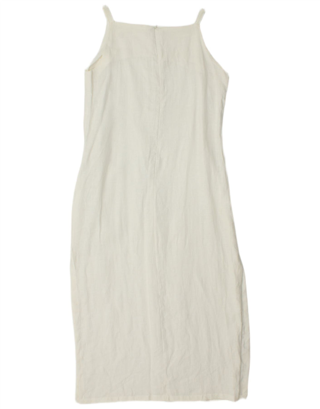 VINTAGE Womens Sleeveless Maxi Dress UK 14 Medium White