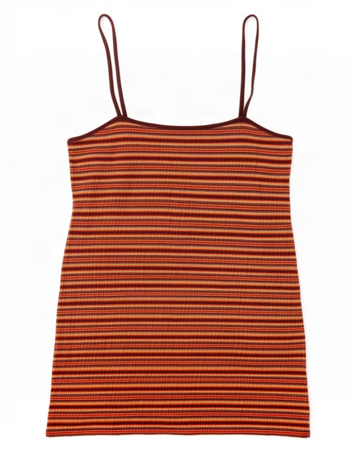 Topshop Dame Cami Top UK 16 Stor Flerfarvet Stribet Bomuld