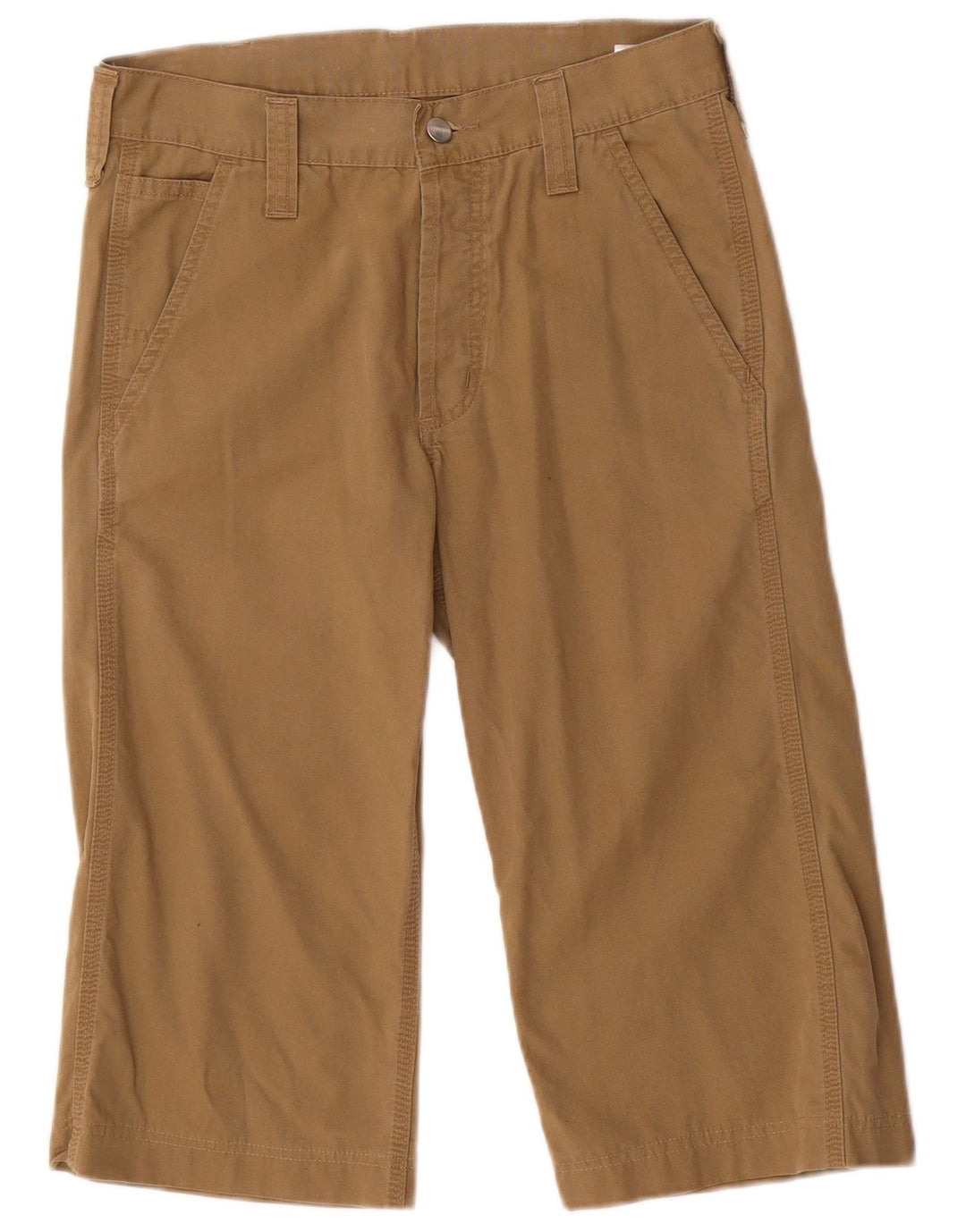 Carhartt Herre Workwear Capri Chino Bukser W26 L17 Khaki Bomuld