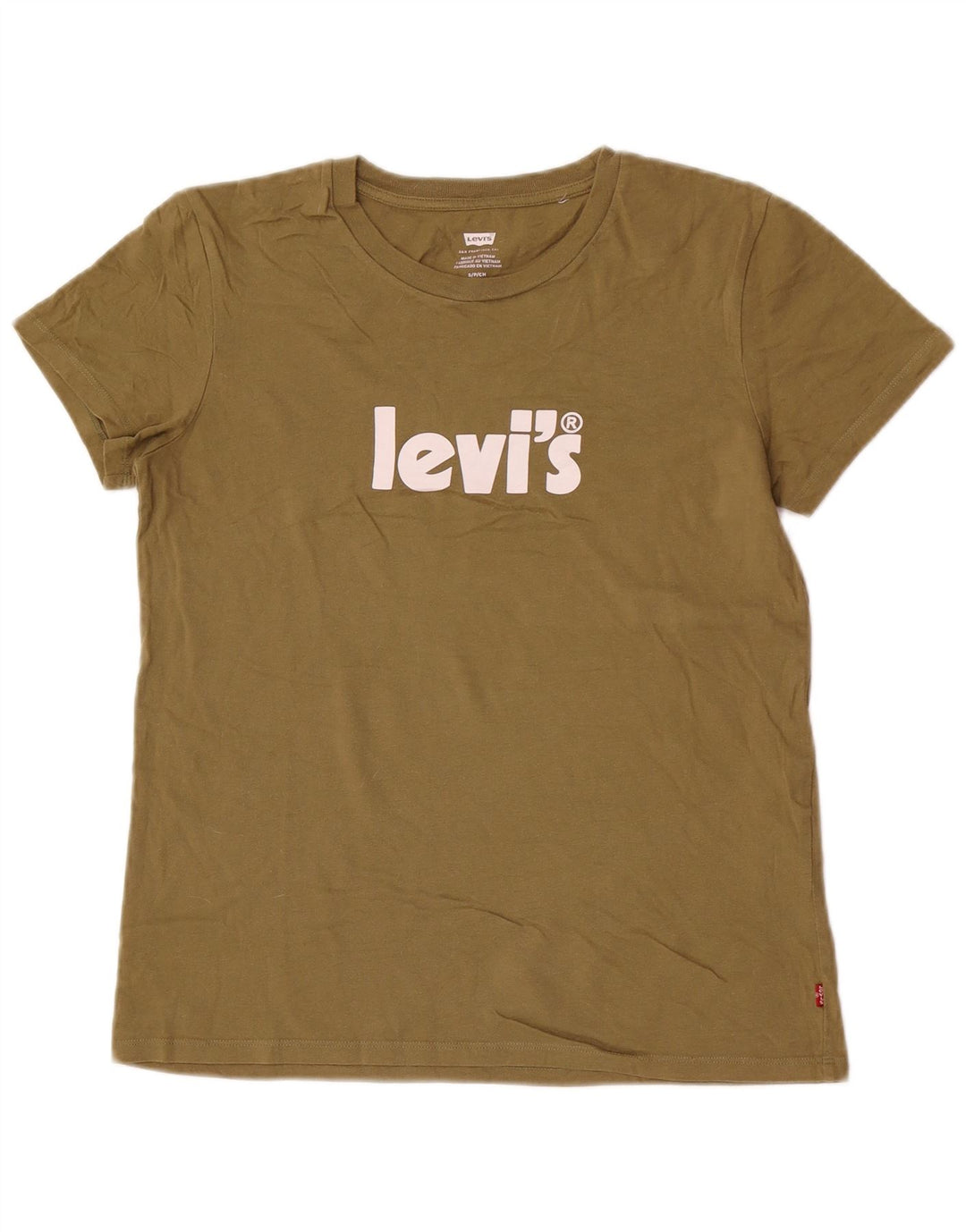Levi's Herre grafisk T-shirt Top Lille Khaki Bomuld
