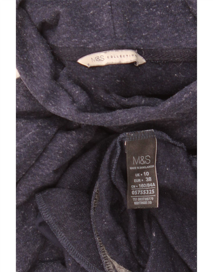 Marks & Spencer Dame Sweatshirt Jumper UK 10 Small Navy Blue Flecked