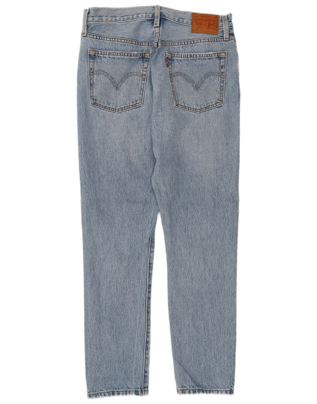 LEVI'S Dame 501 Distressed Slim Jeans W28 L28 Blå Bomuld