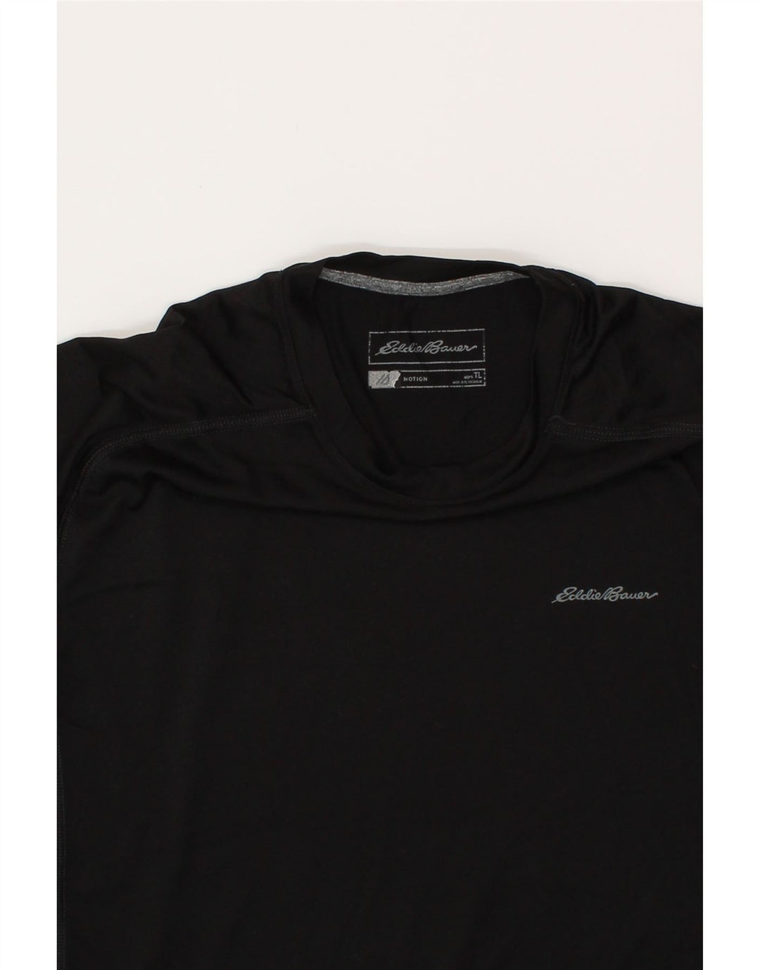EDDIE BAUER Mens T-Shirt Top Large Black Polyester Vintage Eddie Bauer and Second-Hand Eddie Bauer from Messina Hembry 