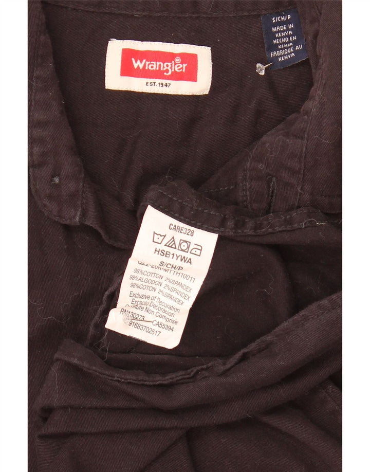 Wrangler kortærmet herreskjorte lille sort bomuld
