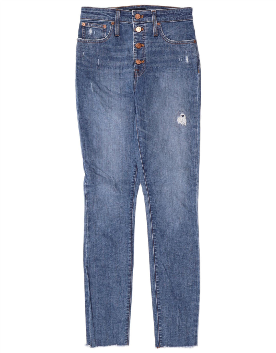 J. CREW Kvinder Distressed Skinny Jeans W27 L30 Blå