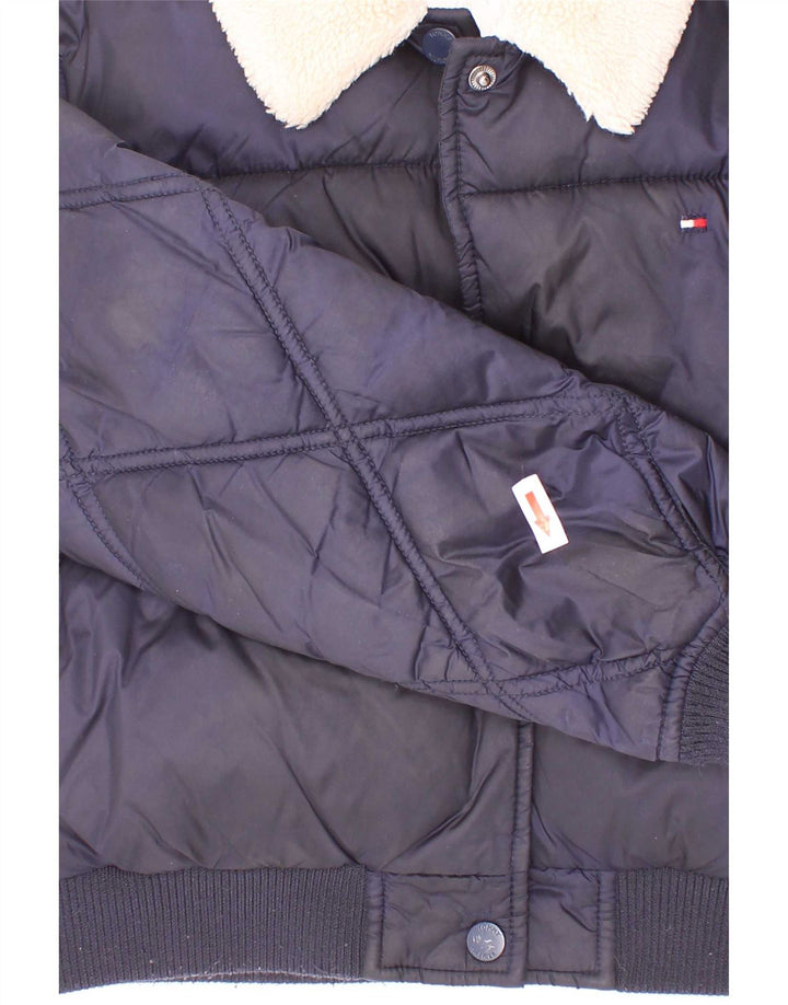 Tommy Hilfiger Pige Polstret Jakke 7-8 År Navy Blue Polyester