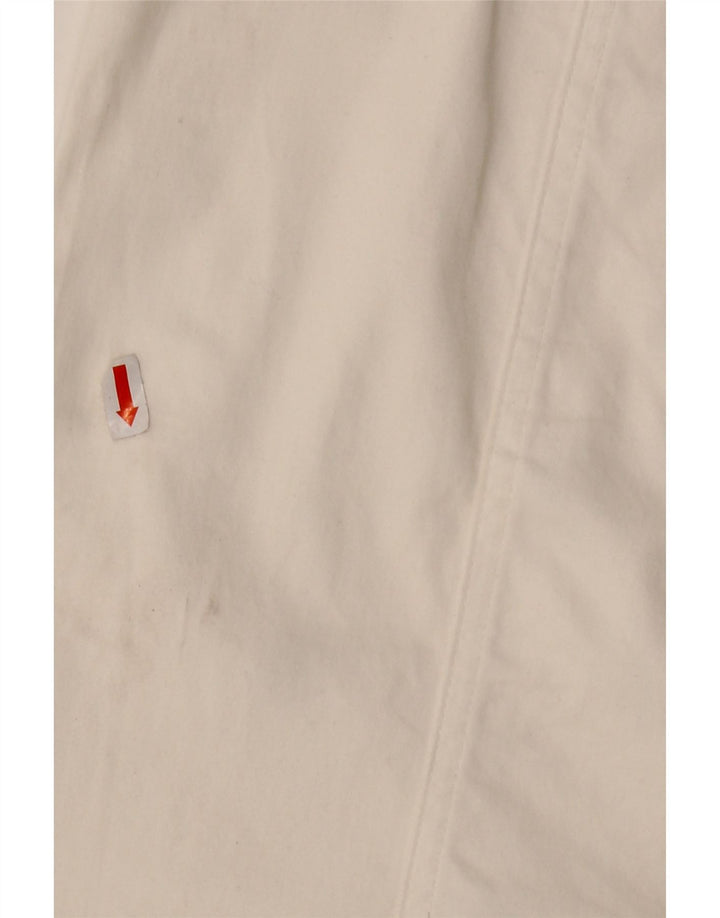 MOSCHINO A-line nederdel til kvinder med høj talje UK 14 W30 L23 hvid bomuld