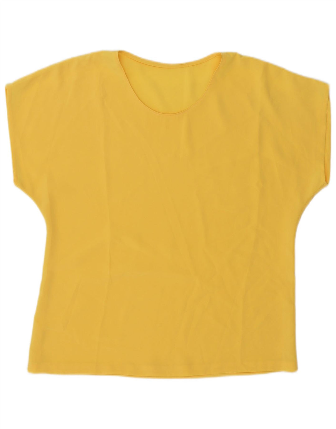Vintage Dame Bluse Top UK 20 2XL Gul