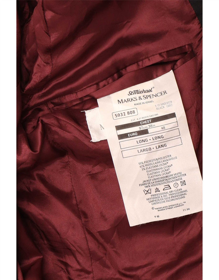 Marks & Spencer Herre Longline 2-knaps blazerjakke UK 38 Medium Sort