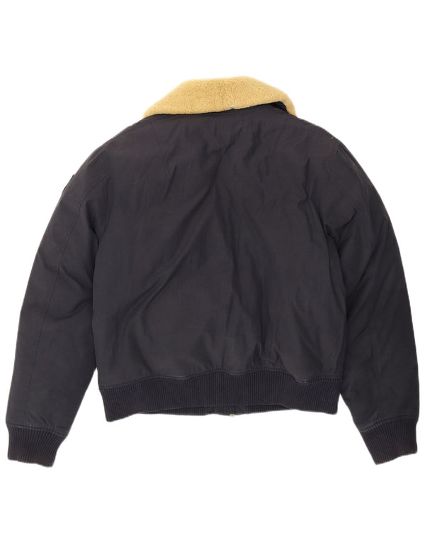 Aeronautica Militare Herre Graphic Flight Aviator Jacket IT 52 Large Navy Bl