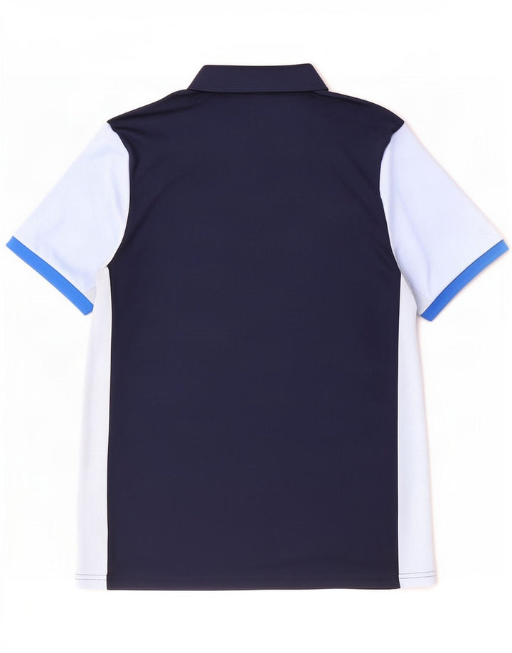 Adidas Herre Climalite Polo Shirt Medium Navy Blue Colourblock Polyester
