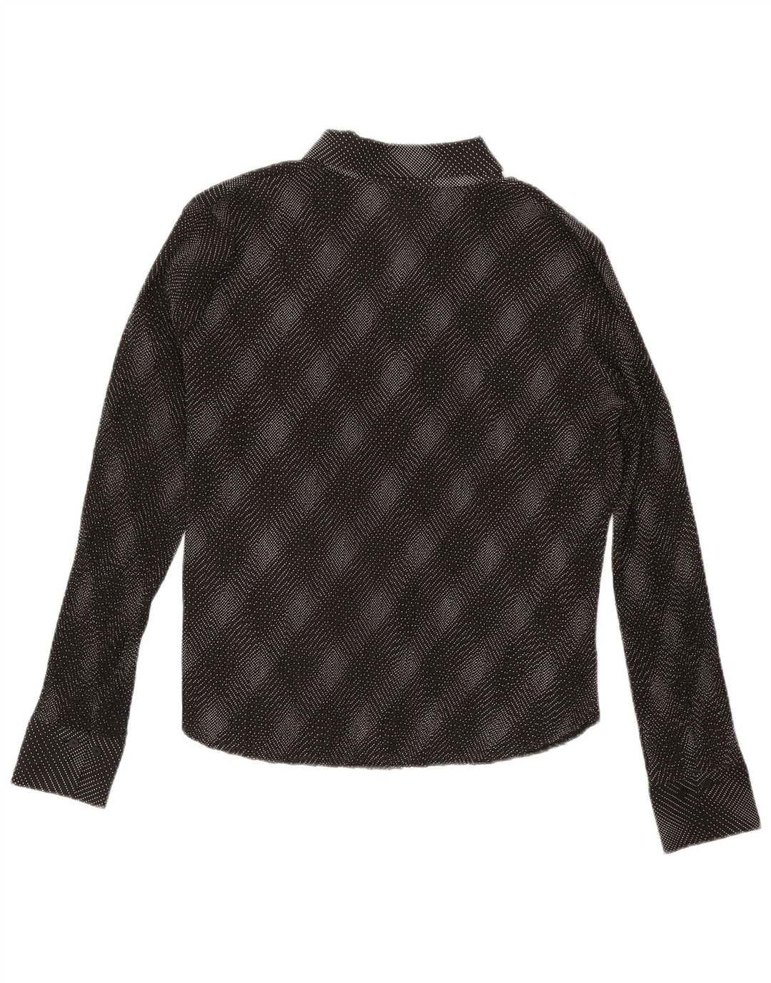 Marks & Spencer skjortebluse til kvinder UK 20 2XL sort ternet polyester