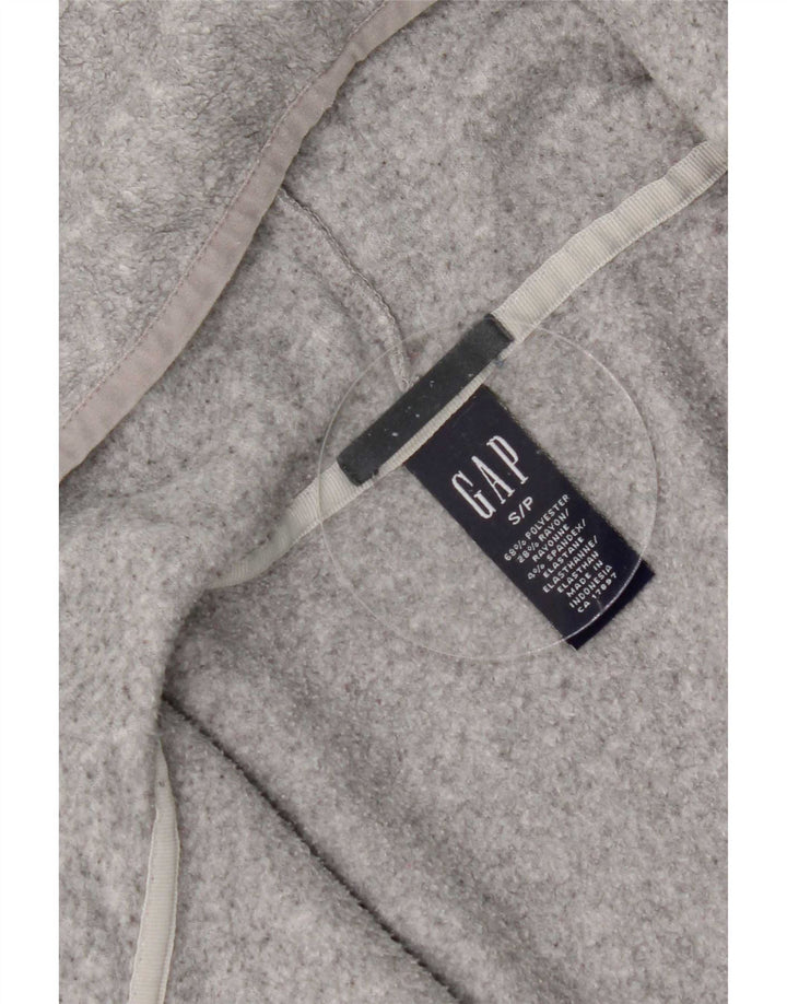 Gap Dame Hætte Oversized Fleecejakke UK 10 Lille Grå Polyester