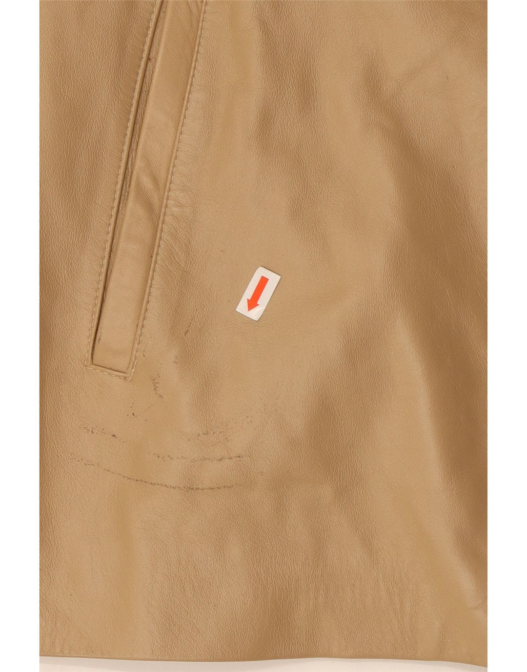 Vintage læderjakke til kvinder UK 16 Large Beige