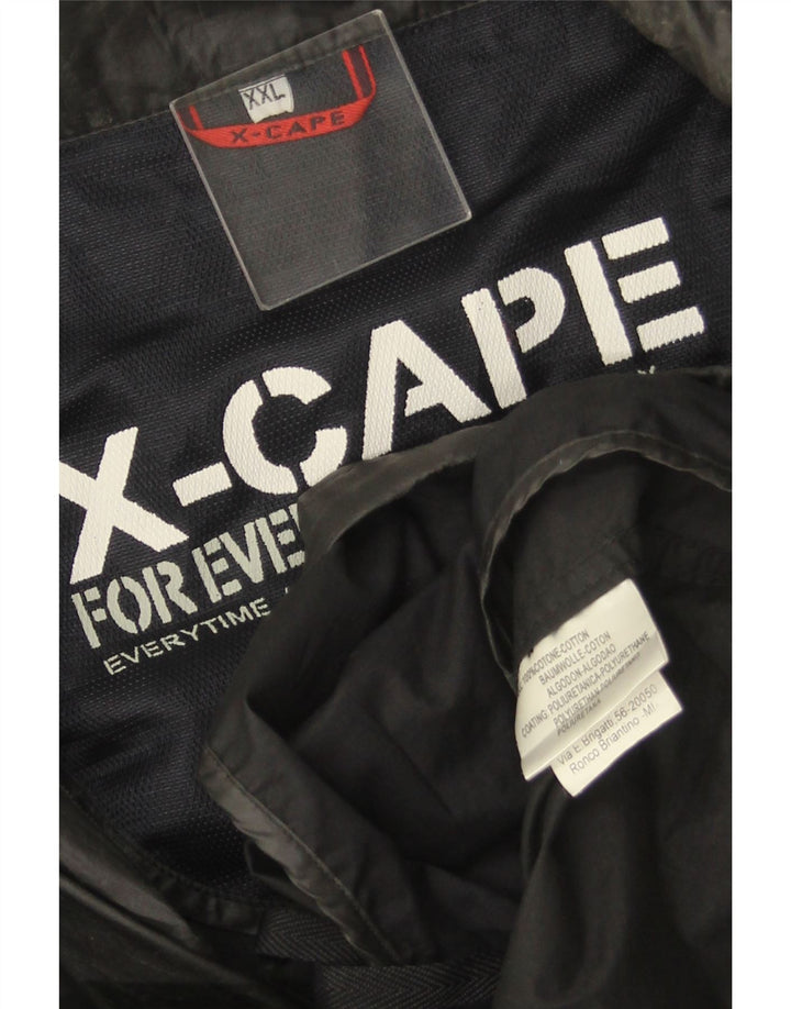 X-CAPE Herre Utility Jacket UK 44 2XL Sort Bomuld