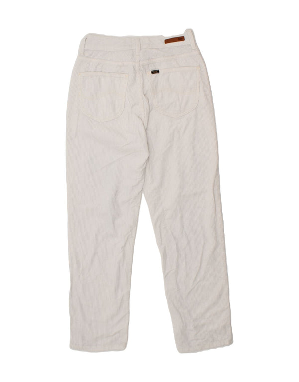 LEE Womens Carol Straight Corduroy Trousers W27 L31 White Cotton