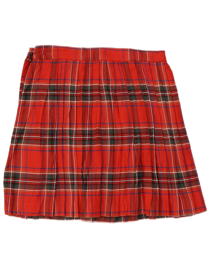 L'ALTRA MODA Womens Oxid Wrap Skirt W32 Large  Red Check Viscose