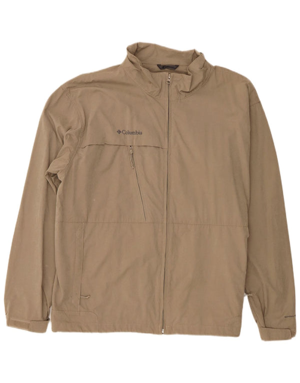 Columbia Herre Omni-Heat regnjakke UK 44 2XL Beige Bomuld