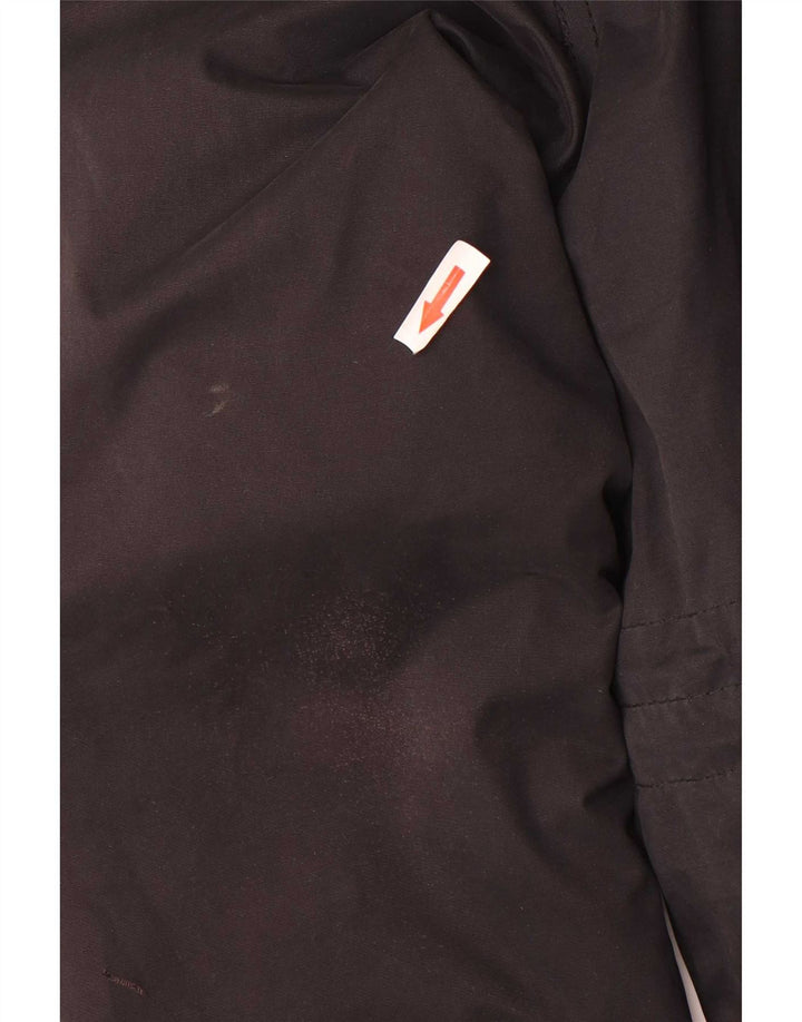 Superdry Parkajakke med hætte til kvinder UK 14 Stor sort polyester