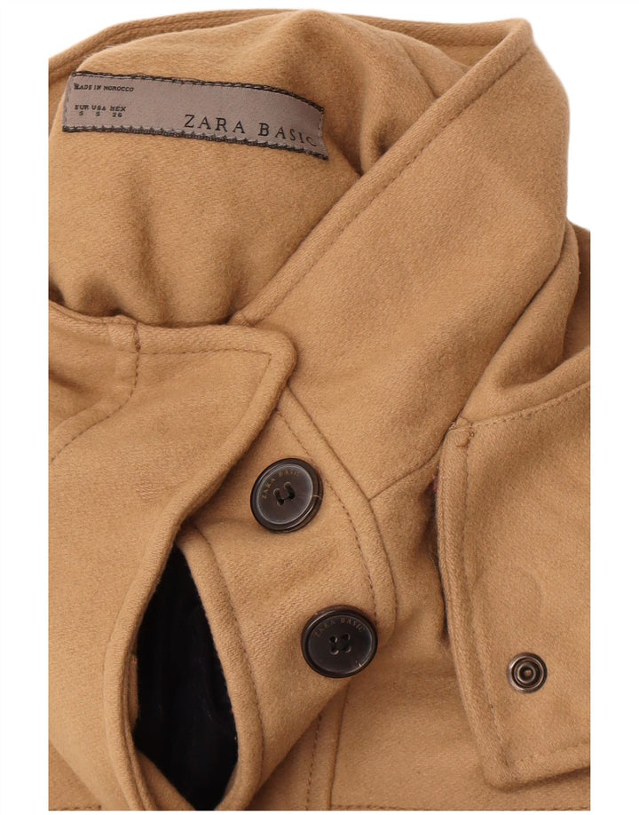 Zara Dame Hooded Bomber Jacket UK 10 Small Brown