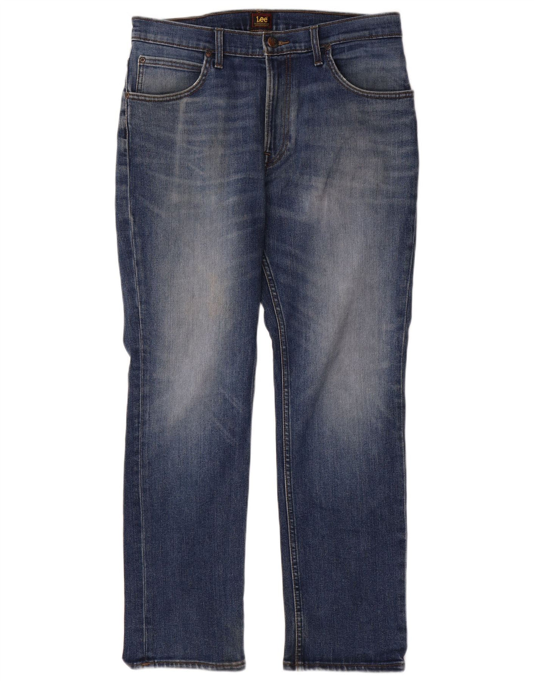 Lee Mens Brooklyn Straight Jeans W33 L30 Blå Bomuld