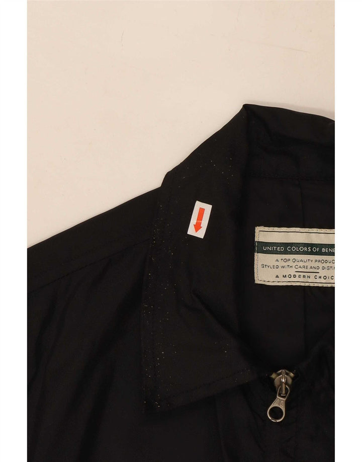 Benetton Womens Utility Jacket IT 44 Medium Sort Polyamid