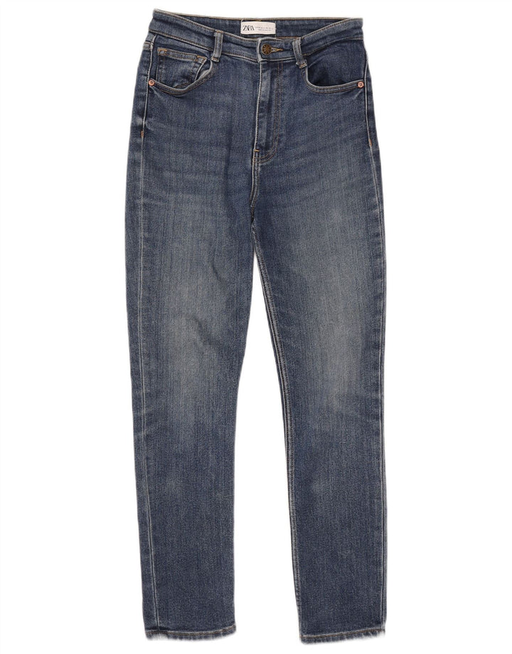 ZARA Dame Slim Jeans EU 36 XS W26 L27 Blå