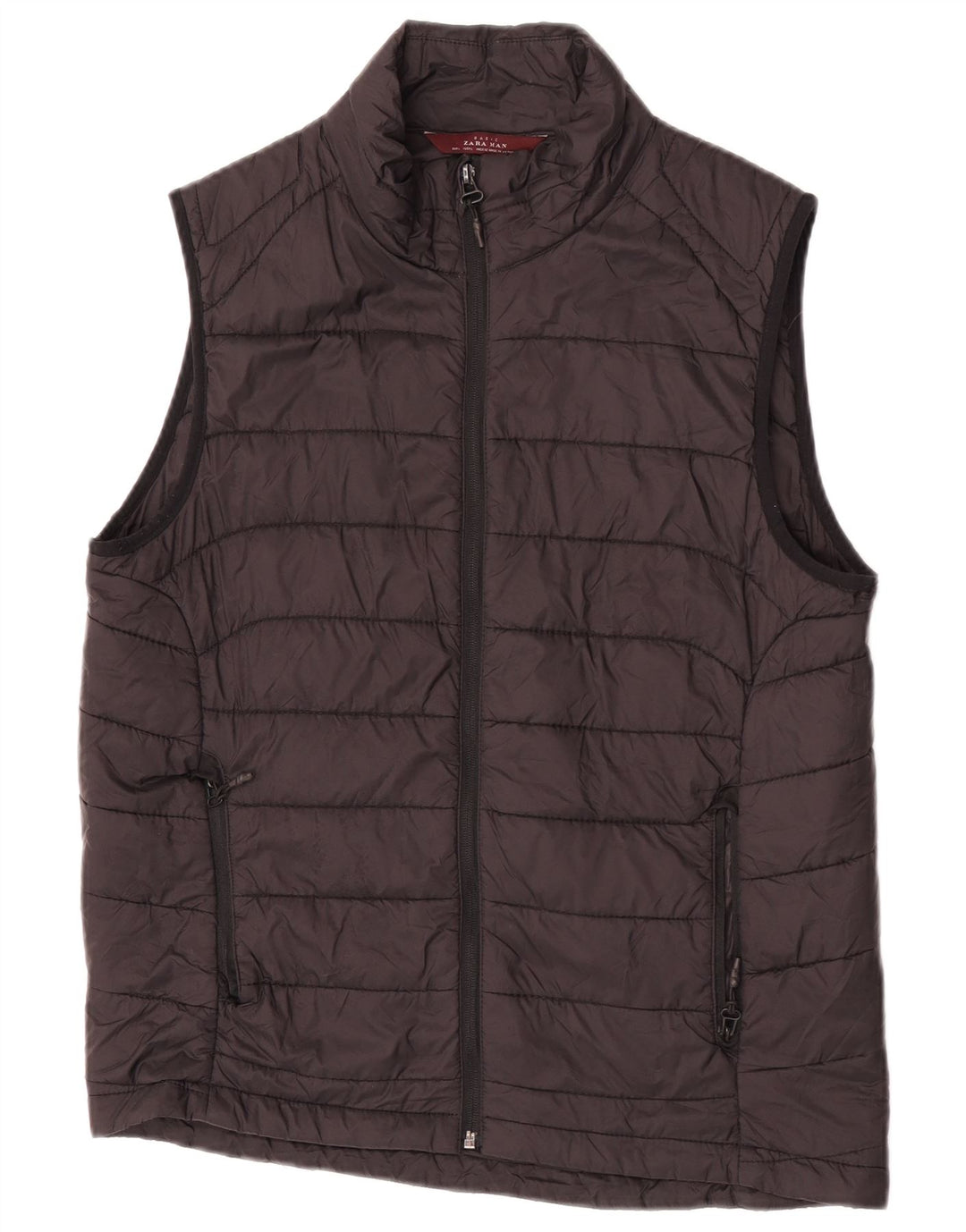 Zara Herre Polstret Gilet UK 40 Large Black