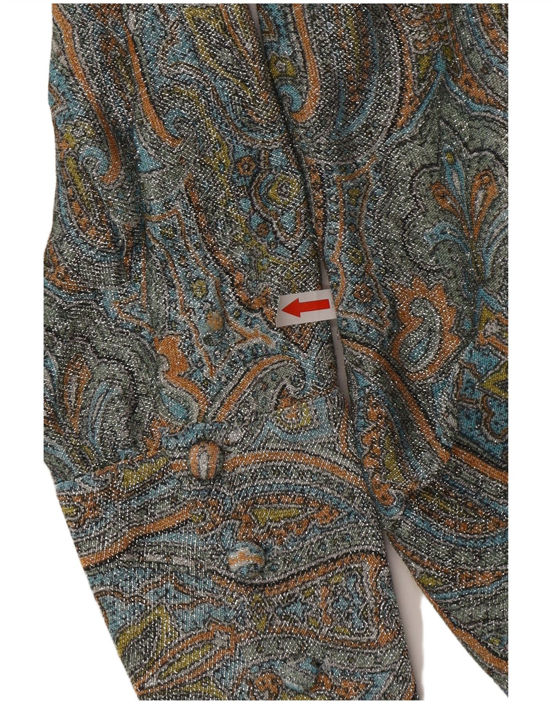 Vintage dameskjorte bluse IT 46 Stor flerfarvet Paisley