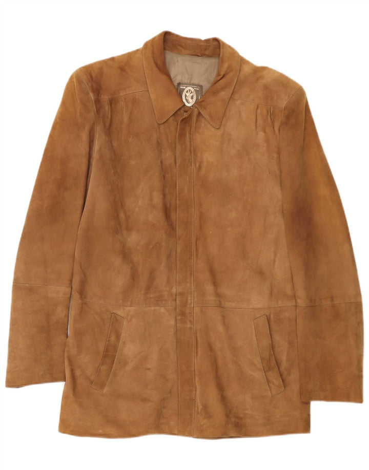 Vintage herre ruskindsjakke IT 48 medium brunt læder