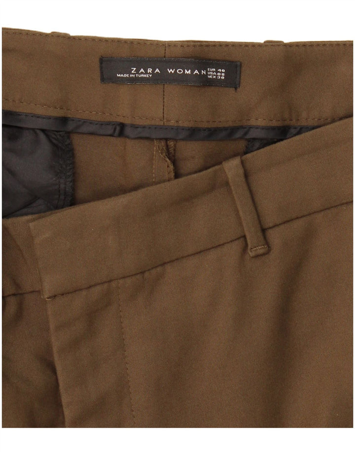 Zara Dame Slim Chino Bukser EU 40 Medium W30 L28 Khaki