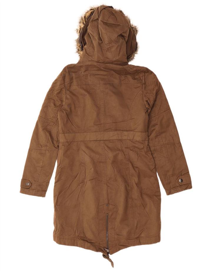 CALVIN KLEIN JEANS Dame Oversized hættejakke DK 10 Lille Brun