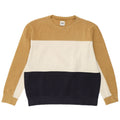 Zara Herre Sweatshirt Jumper Stor Beige Colourblock Bomuld