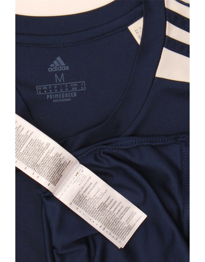 Adidas Herre Aeroready T-Shirt Top Medium Navy Blue Polyester