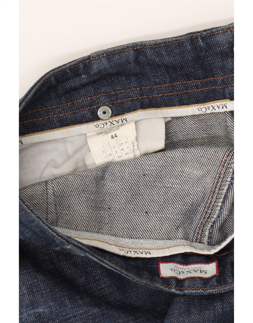 Max & Co. Lige jeans til kvinder UK 12 Medium W30 L28 Blå Bomuld