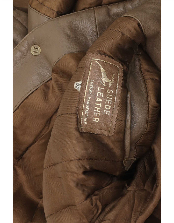 Vintage Herre Military Læderjakke IT 52 XL Brun